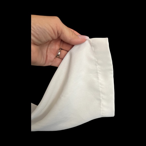 🆕 🤍✨ NWOT ZAC & RACHEL Cream Lace Detail Boho Blouse | Sz M - Picture 4 of 9